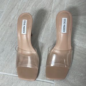 Nude clear Steve Madden heels